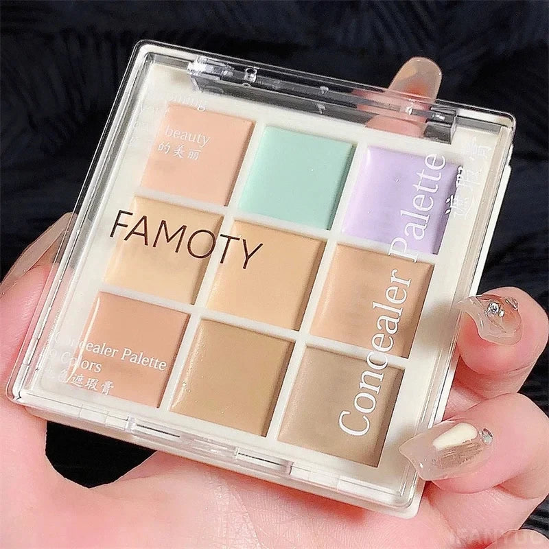 6Color Concealer Palette Correct Skin Tone Cream Cover Acne Dark Circle 9Color Corrector Matte Brighten Contouring Facial Makeup