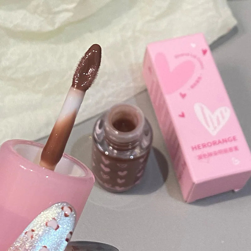 Herorange~ Moisturizing Glossy Lip Gloss, Hydrating Mirror-Like Moisturizing, Plumping Lips, Summer Color-Enhancing and Brightening Cross-Border Lip Gloss