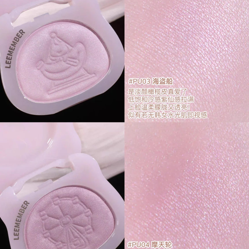 LEEMEMBER Satin Finish Multi Purpose Powder 5g Summer Edition Color Blush Monochrome Pearlescent Makeup Cosmetics