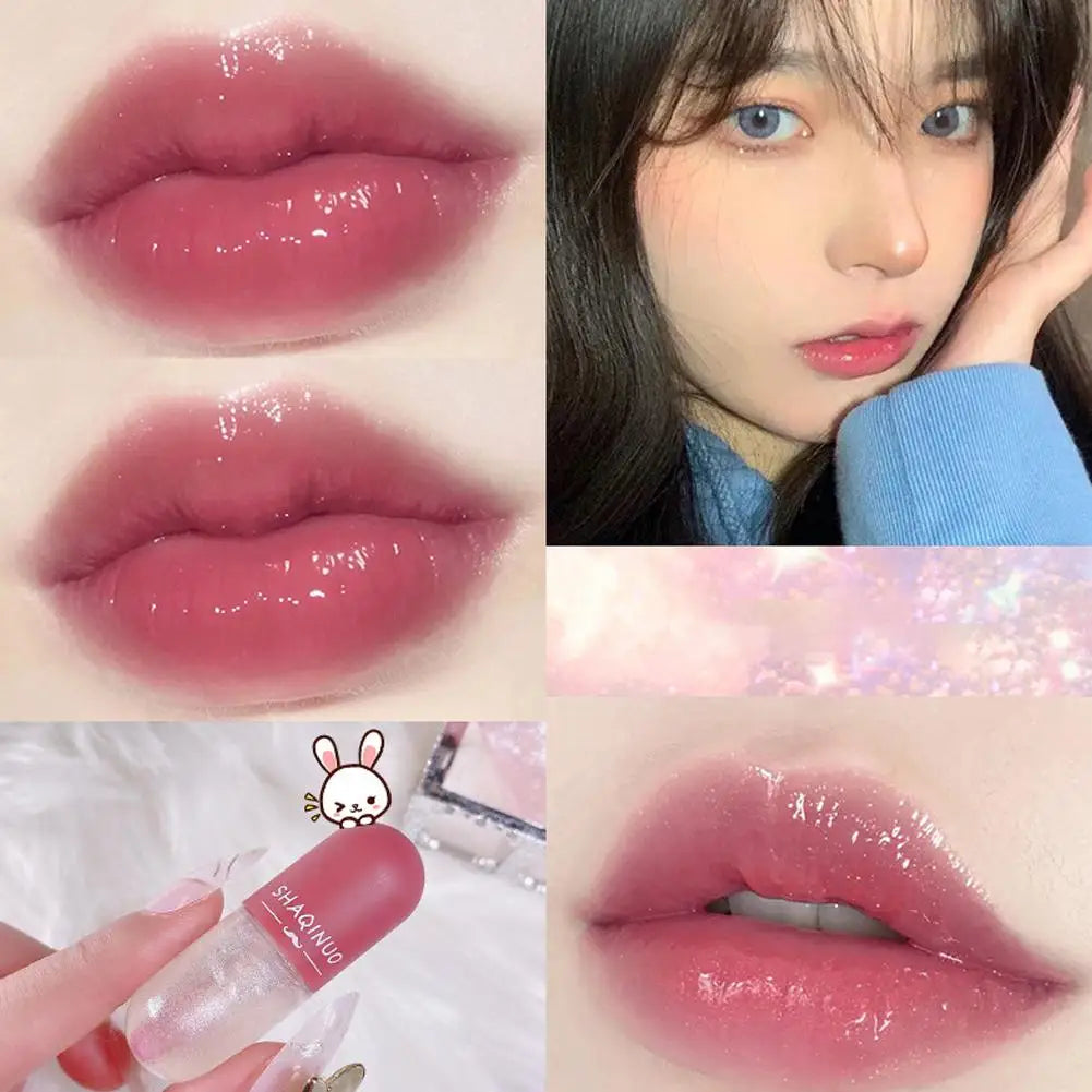 Clear Color-Changing Lip Gloss Hydrating Nourishing Lip Balm with Mirror Shine, Water-Light Formula for Plump Juicy Lips