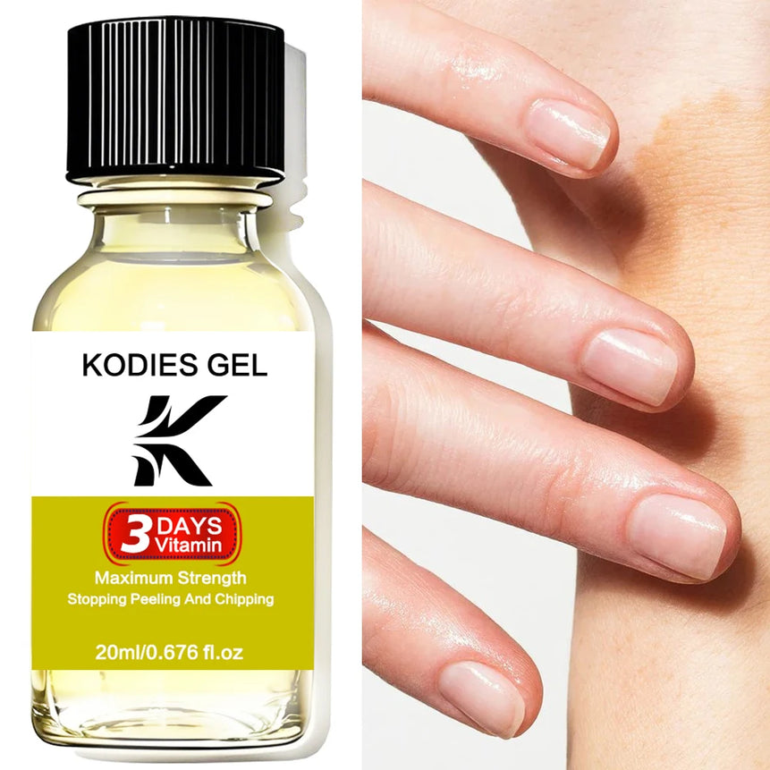 KODIES GEL 20ML Rejuvenation Nail Growth Oil Vitamin Cosmetics Nail Growth Serum Nourish Dry Skin Nail Art Treatment Repair Care
