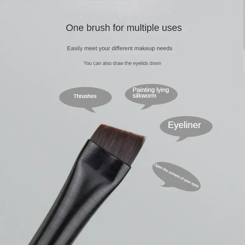 New 1/2PCS Eyebrow Contour Brush 0.06mm Ultrathin Eyebrow Eyeliner Brush Portable Small Angle Eyebrow Brush Makeup Tool