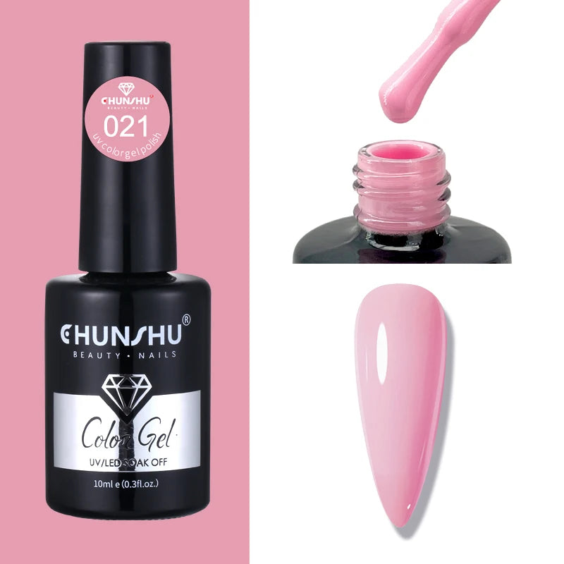CHUNSHU 10ml Gel Nail Polish Soak Off Semi-Permanent Varnish Professional Salon UV LED Nails Art Gel No Smell All Seasons Colors