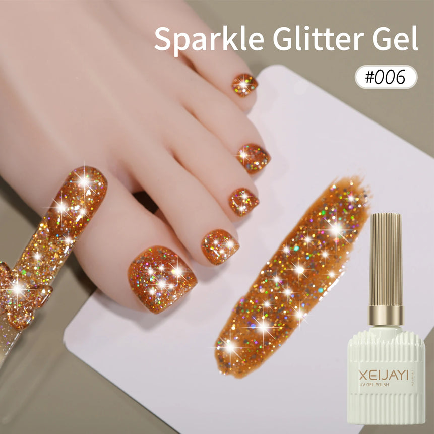 1/ 10pcs 15ML Glitter Silver Color Nail Gel Polish Semi-permanent Varnish Soak Off Nail Art  UV LED Gel Manicure For Summer