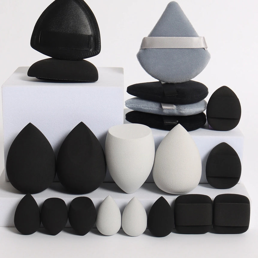 20 Pcs Pink Makeup Sponge and Makeup Puff Set Suitable for Face Cream and Powder Concealer Powder Makeup Machine