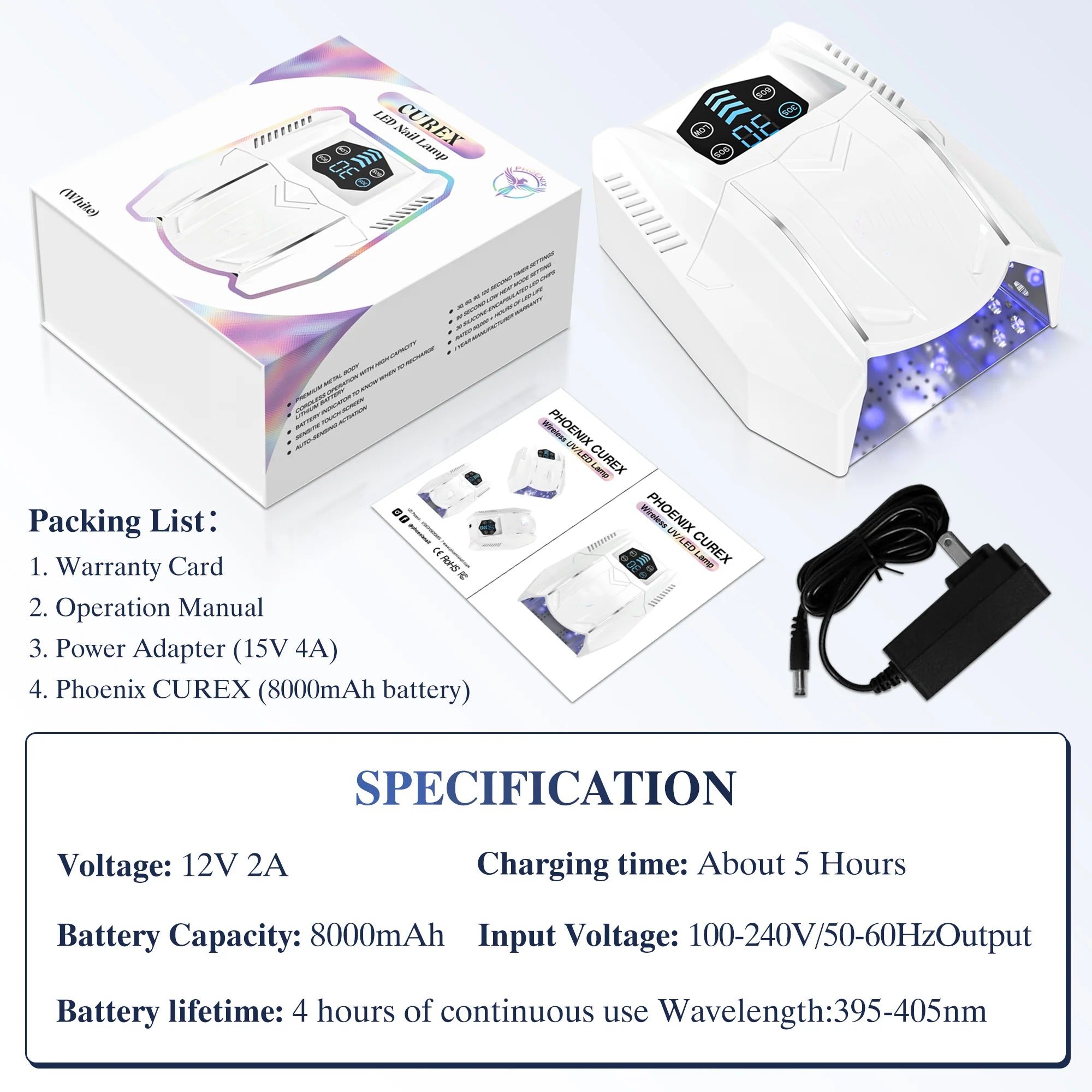 LAMWO Wireless Nail Lamp Nail Supplies High Power  Professional Nail Equipment UV LED Lamp Nail Light Gel Dryer for Manicure