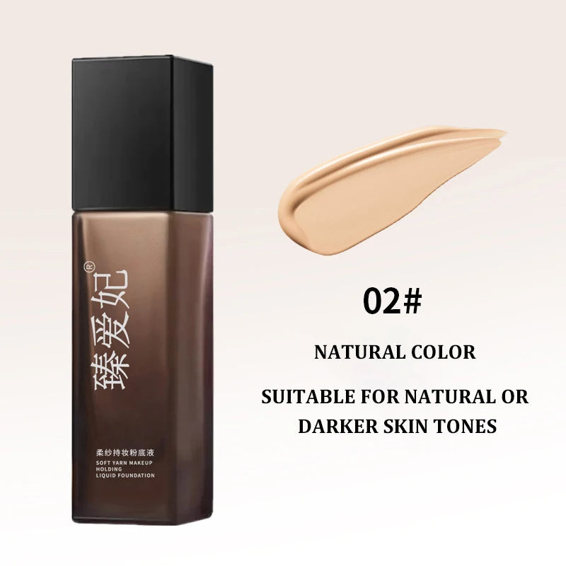 Feotznw Liquid Foundation Doesn'T Smudge Makeup for 12 Hours. Waterproof and Scratch-Concealing Care Liquid Foundation That Covers and Provides Long-Lasting Hydration for a Natural Complexion.