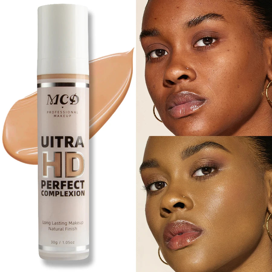 9-Shade Liquid Foundation | Full Coverage, High-Coverage Base Makeup, Cushion Finish, Natural Matte