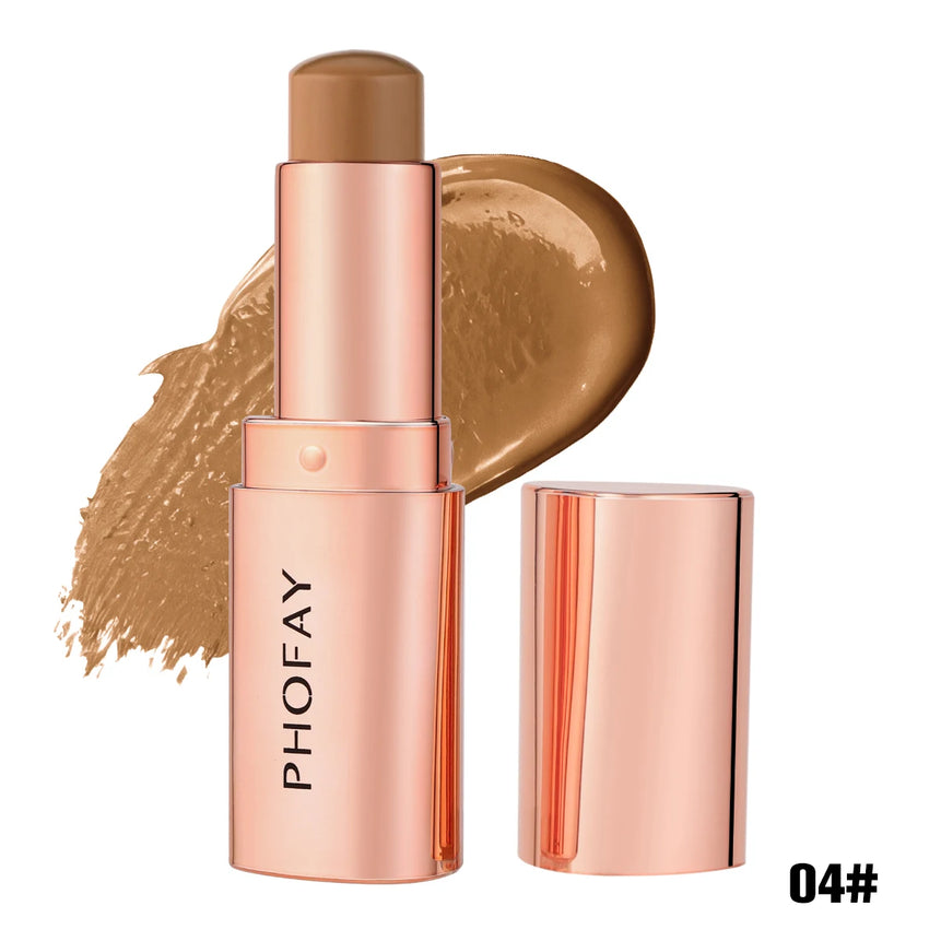 PHOFAY 1Pc Multi-purpose Contour Stick Natural Matte Highlighters Nose Shadow Cream Lasting Contouring Bronzer Face Makeup Cosme