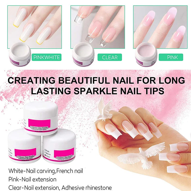 Acrylic Nail Kit Acrylic Powder With Acrylic Liquid For Gel Nails With UV Lamp For Gel Nails Set DIY Gifts For Women