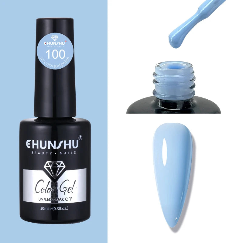 CHUNSHU 10ml Gel Nail Polish Soak Off Semi-Permanent Varnish Professional Salon UV LED Nails Art Gel No Smell All Seasons Colors