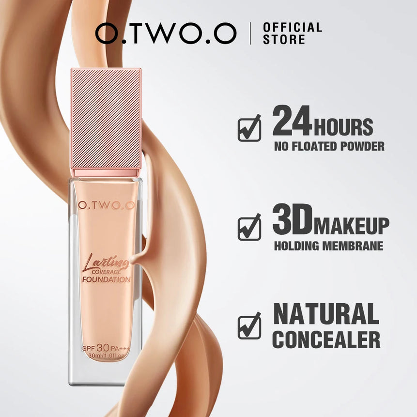 O.TWO.O Liquid Foundation | Matte, Moisturizing, Oil-Control, Long-Lasting, Waterproof Makeup