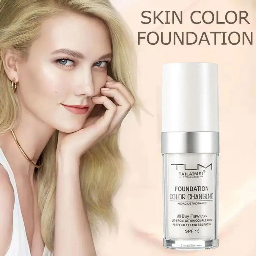 Colour-Changing Liquid Foundation | BB Cream Base, Concealer, Moisturizing Primer, Hides Wrinkles & Lines, SPF15, Suitable for All Skin Tones