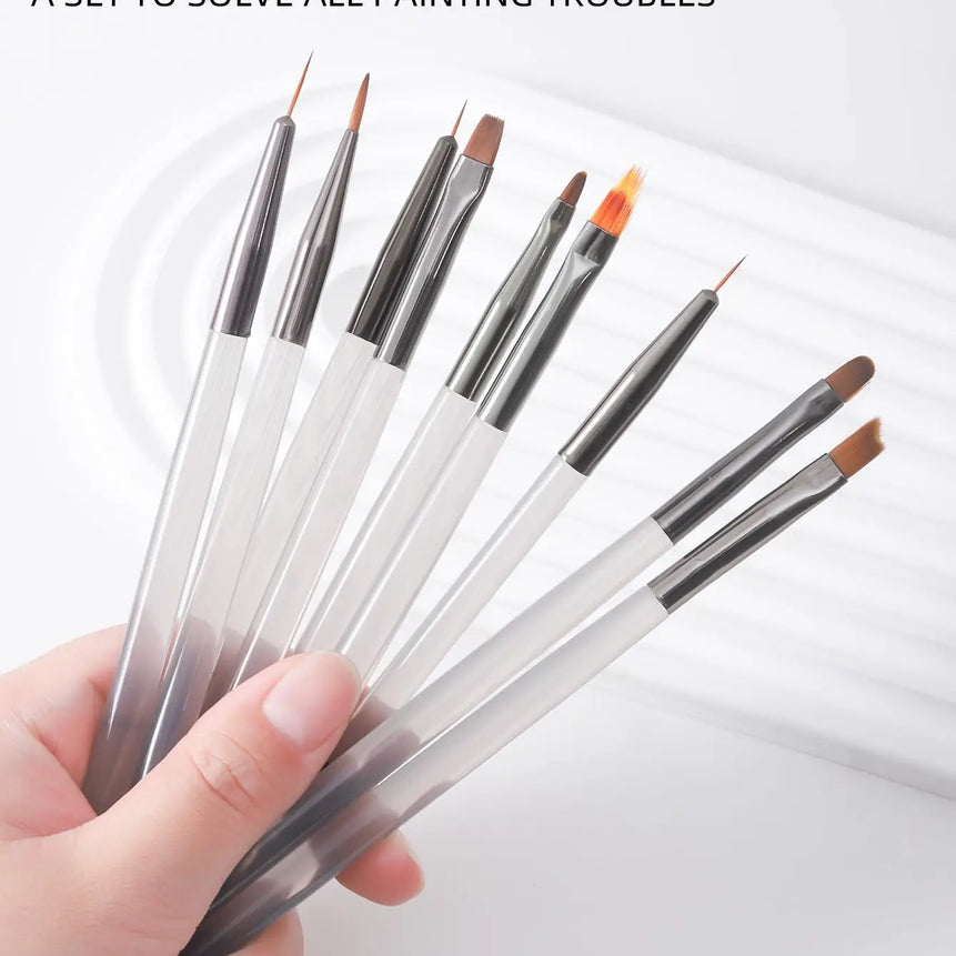 Nail Art Brushes Set, 14pcs Nail Design Painting Brushes, Professional Nail Art Design Brushes, Nail Fine Liner Brushes