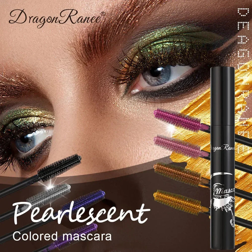 Colorful Mascara Blue Gold Pink Glitter Shimmer Mascara Waterproof Lasting Thick Curling Lengthen Eyelash Extension Mascara