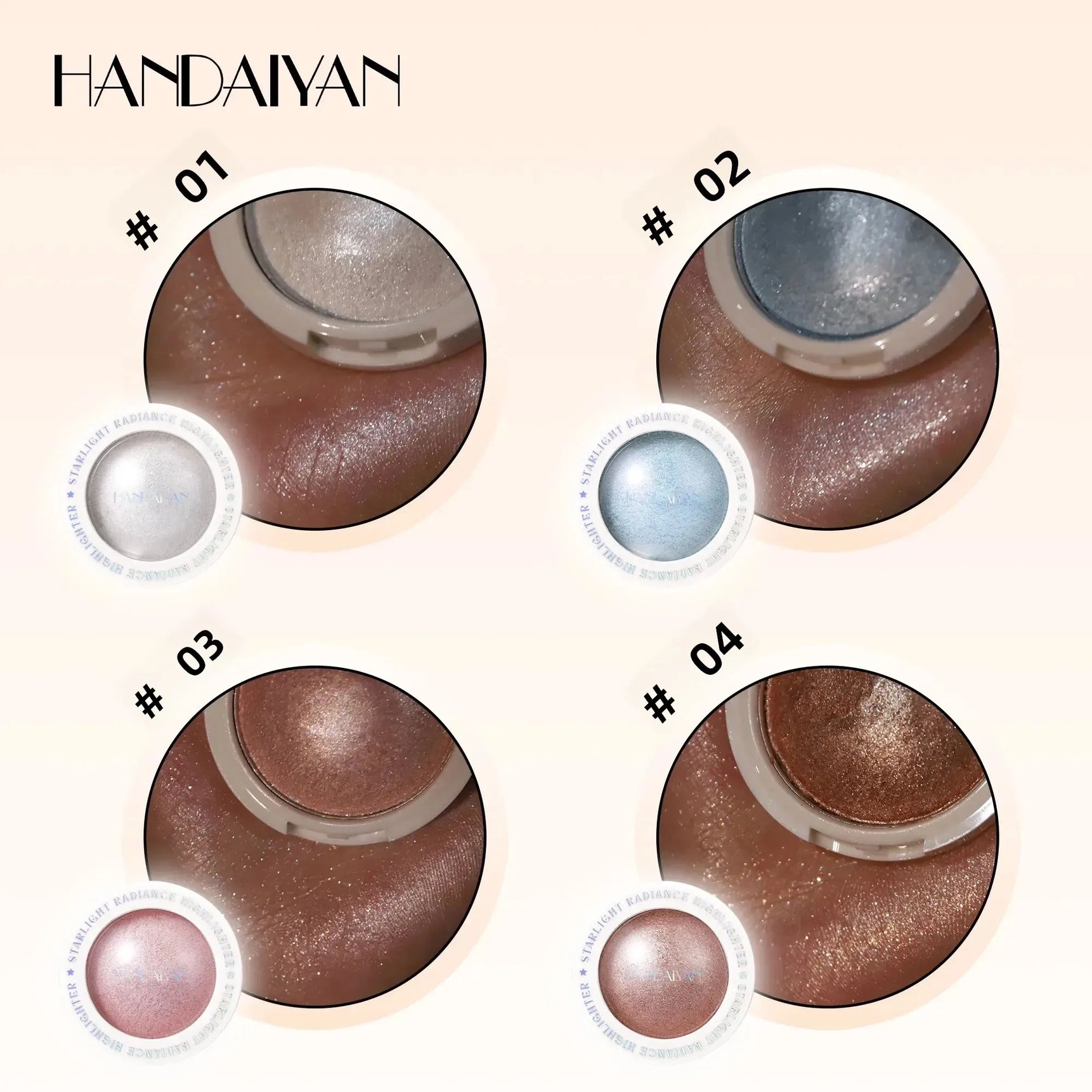 Single Color Highlighter Long Lasting Shimmer Radiance Sparkling Contour Brighten Chromatic Makeup Creamy Finish