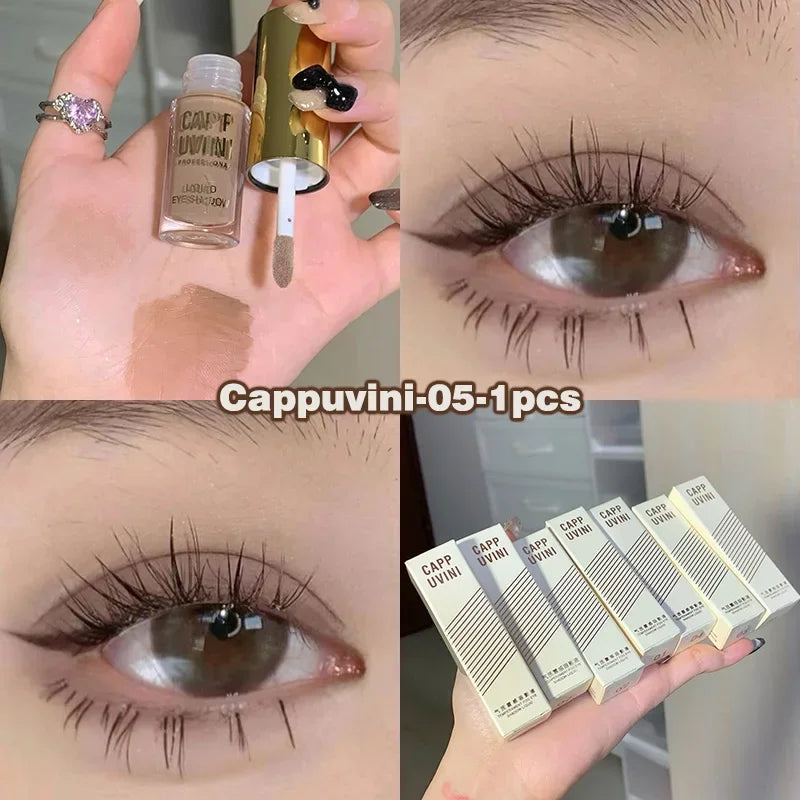 Glitter Liquid Eyeshadows 6 Color Contour Makeup Lasting Matte Natural Cheek Contour Blush Pigment Milk Coffee Shadow Cosmetics