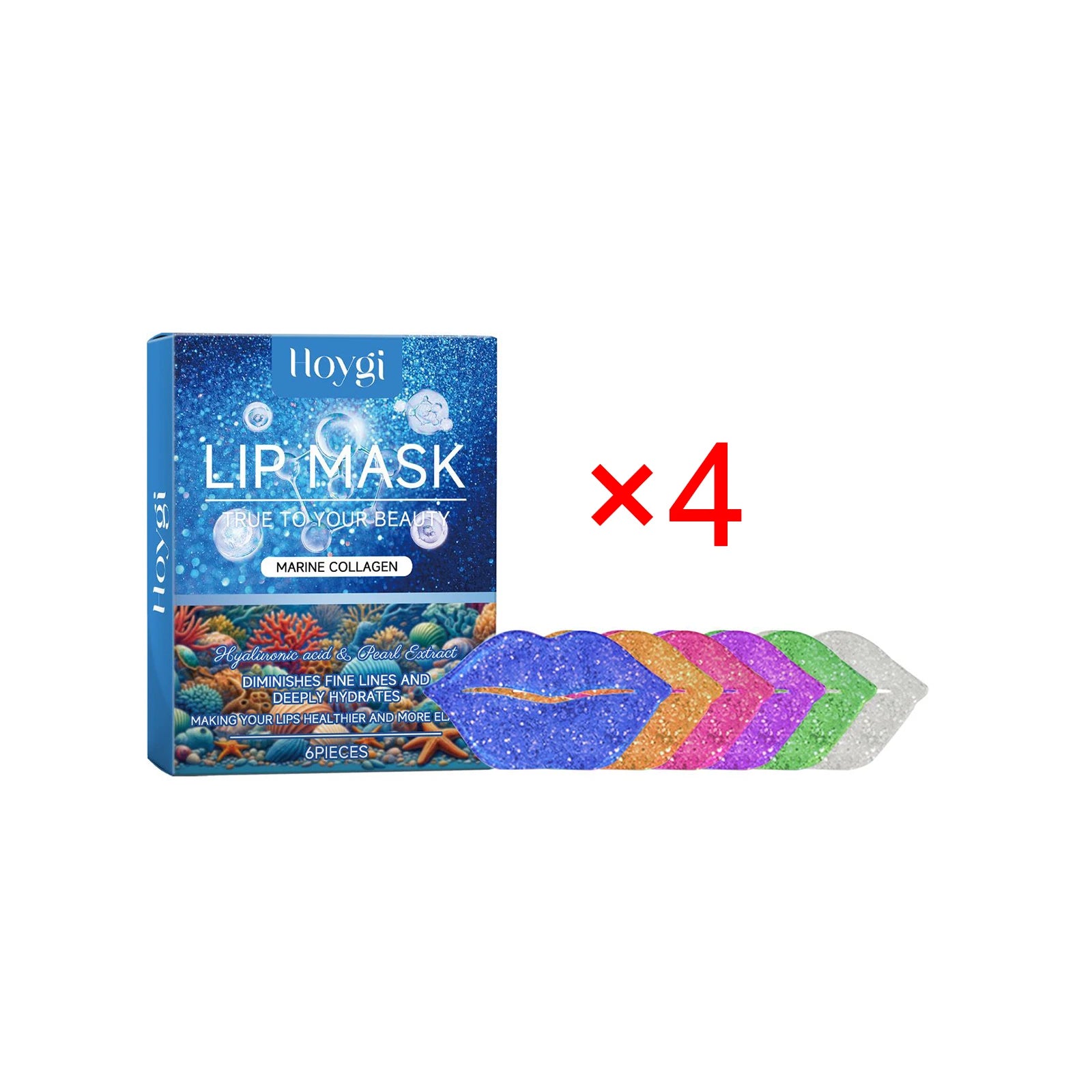 Hoygi Collagen Lip Mask Fade Lip Lines Smooth and Tender Anti-Dry Cracked Dead Skin Hydration Moisturizing Care Lip Film Patch