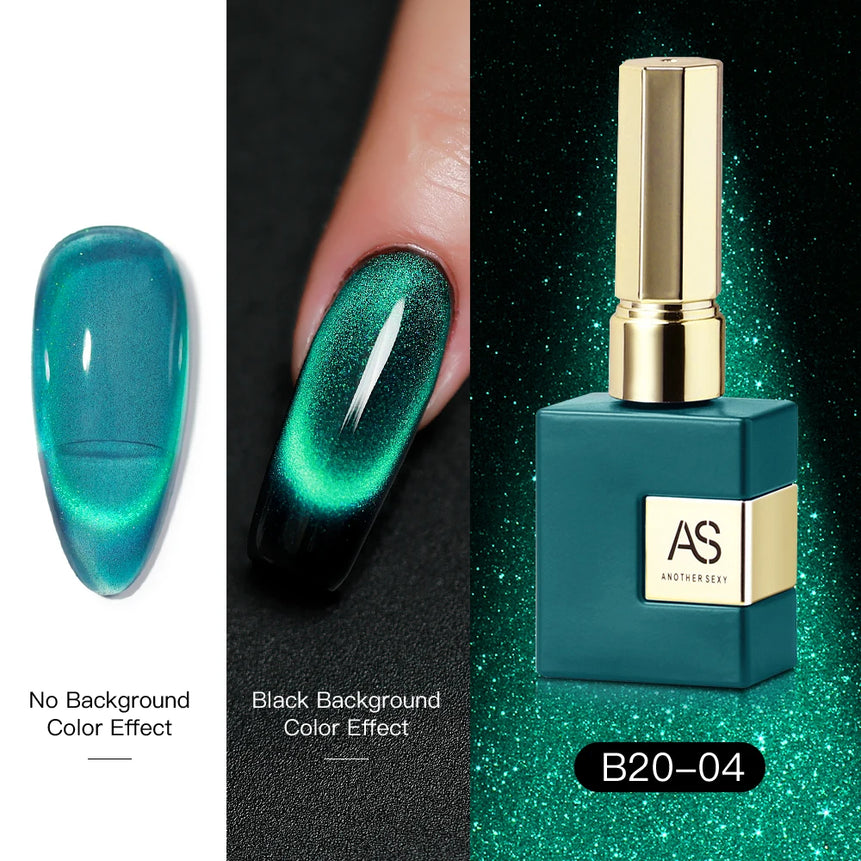 AS 15ml Cat Eye Nail Gel Polish 9D Shiny Magnetic Gel Polish Galaxy Effect Nail Gel Soak Off Manicure Varnish Need Black Gel