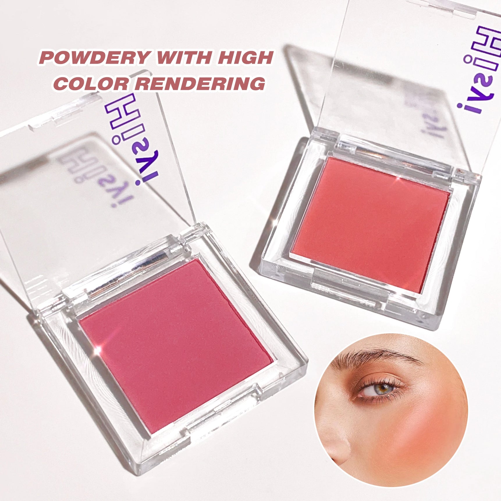 Monochrome blush, brightening matte cosmetics, highlighting, expansion color, youthful and natural makeup