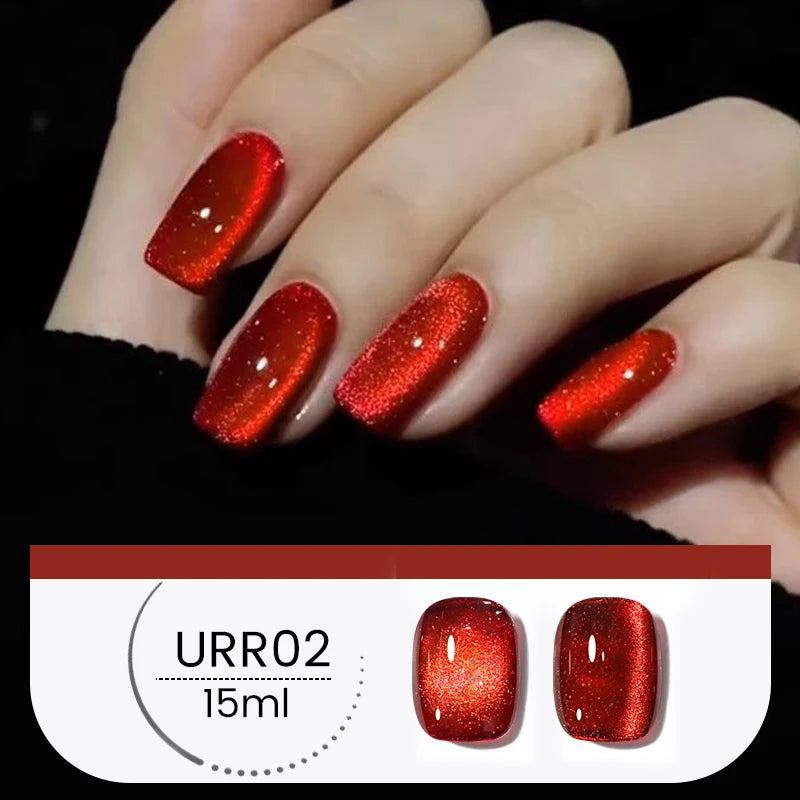 UR SUGAR 15ml Jelly Pink Cat Magnetic Gel Nail Polish Glitter ICE Soak Off Ceramic UV Gel Semi-permanent Nail Supplies Manicure