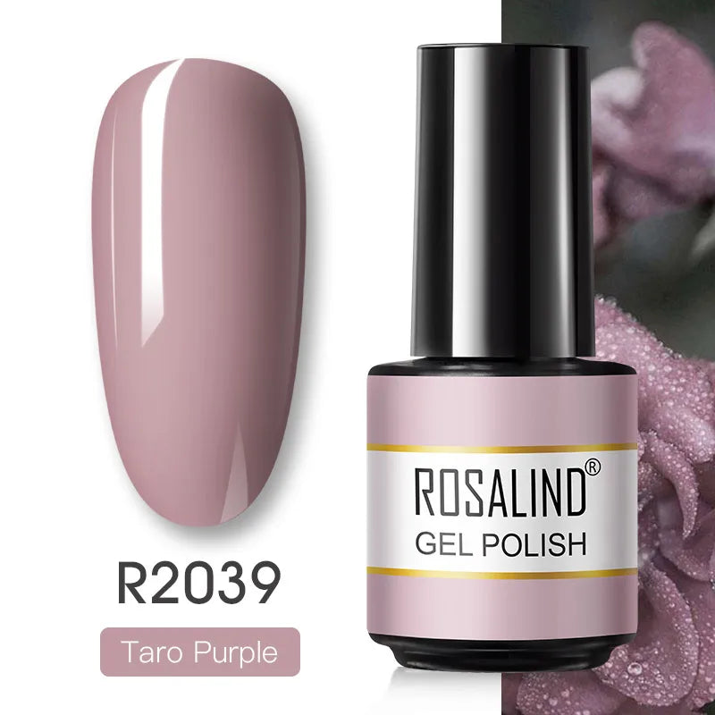 ROSALIND Gel Nail Polish Matte Base Top Coat For Soak Off Gel Polish UV LED Gel Semi Permanent Varnishes Design Nail Art