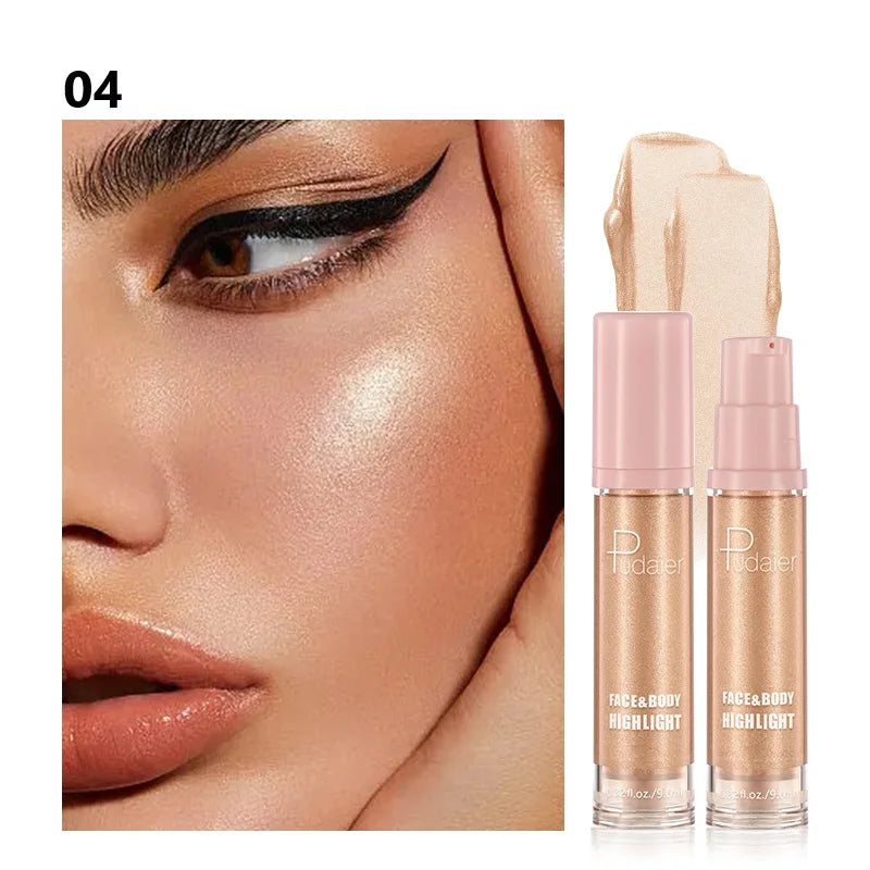 Pudaier liquid highlighter with 8 colors to choose , easy to carry, suitable for holiday dress-up and Valentine's Day date