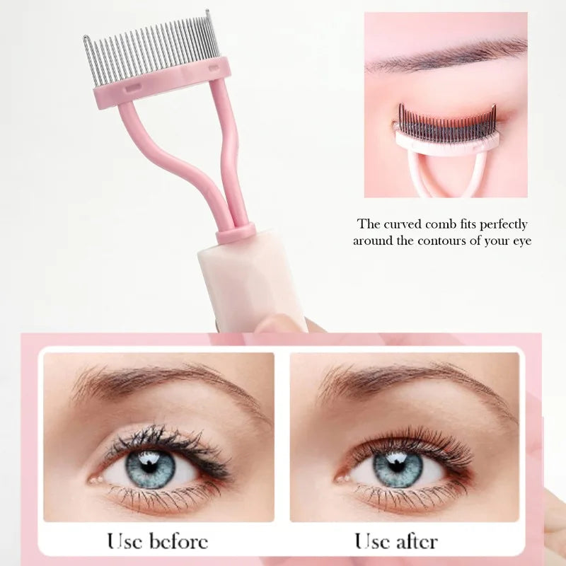 1 2 3 Pcs Eyelash Curler Set Stainless Steel Eyelash Comb Curling and Shaping Tool Makeup Accessories Beauty Kit