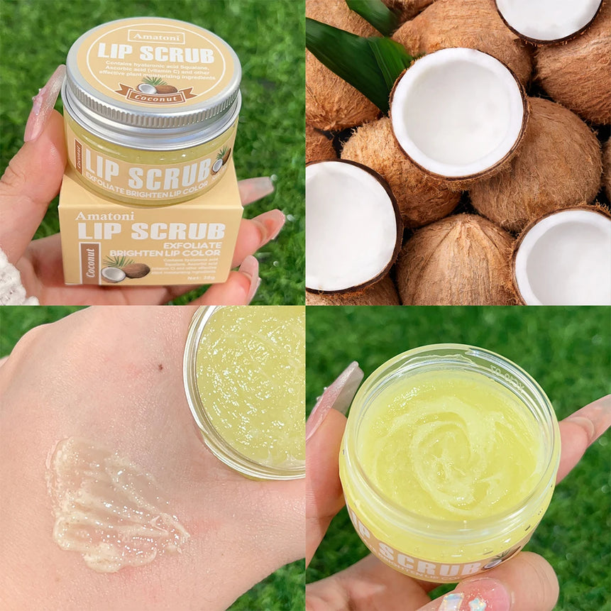 Hydrating Fruit Flavor Lip Scrub Reduce Lips Fine Lines Moisturizing Nourishing Exfoliating Dead Skin Lip Balm Lip Mask Makeup