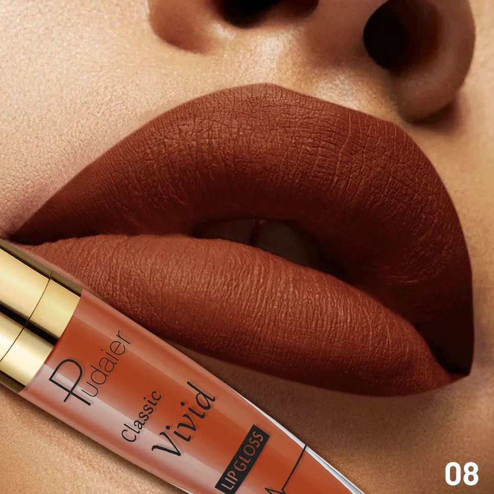 Velvet Matte Red Lipstick, Long Lasting Waterproof Moisturizing Formula, Non-Stick Lip Color for All Skin Tones