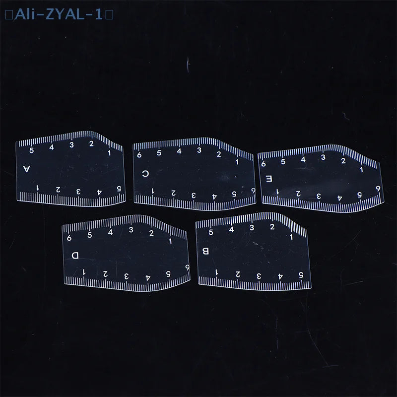 【ZYAL-1】5Pcs Durable Brow Shaping Stencil Shaping Portable Instant Brow Shaper Drawing Eyebrow Design Ruler Gift