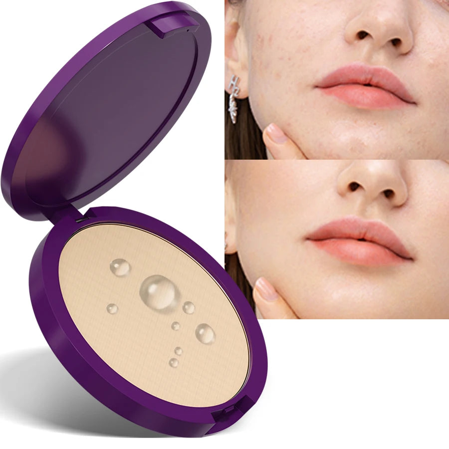 5 Colors Matte Full Natural Coverage Pressed Powder Oil Control Weightless Finishing Powder Foundation Makeup Concealer Cosmetic