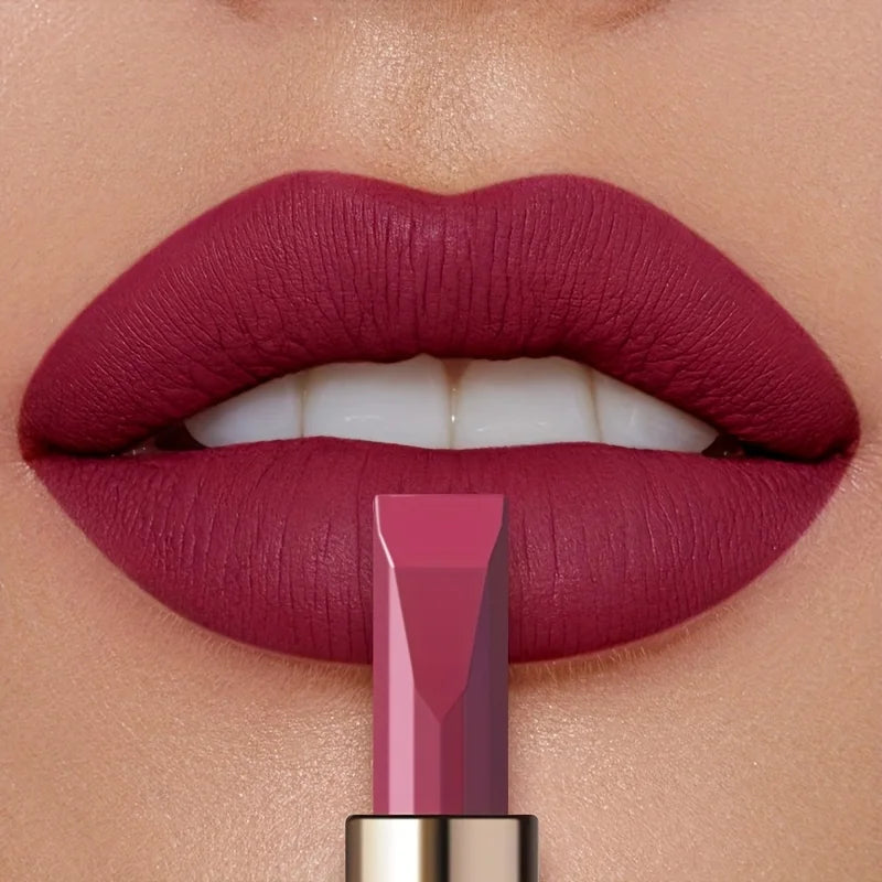 Matte silky velvet lipstick, durable, waterproof and sweat resistant, suitable for daily makeup, Valentine's Day to send female