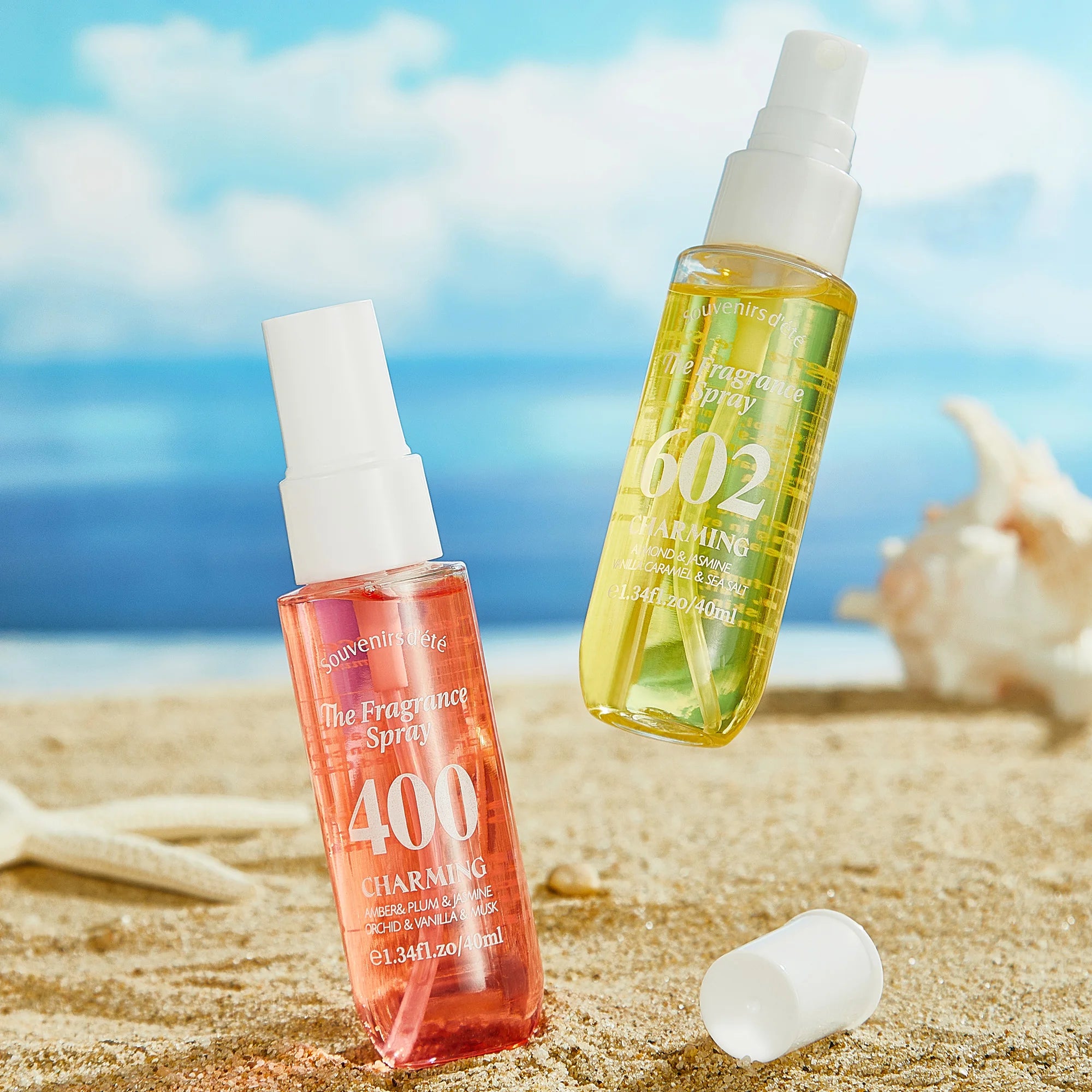 4pcs Digital perfume, fresh fragrance, lasting fragrance in hair, alcohol free body fragrance spray, ideal gift for girls