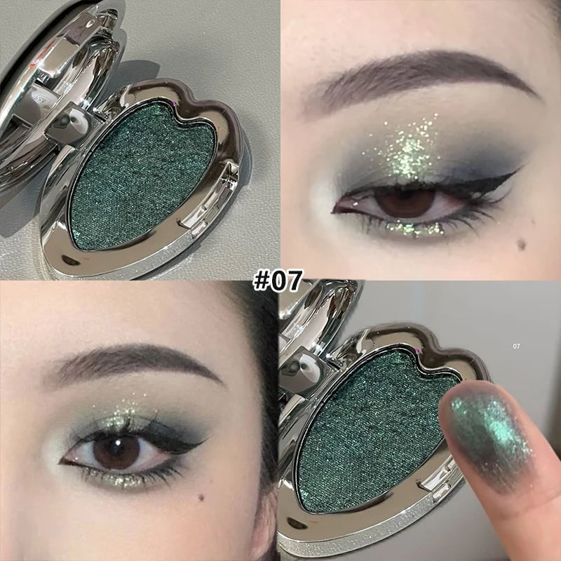Chameleon Smoked Blue Eyeshadow Monochrome Diamond Highlighter Contouring Palette Fine Flash Brighten Metallic Eye Shadow Makeup