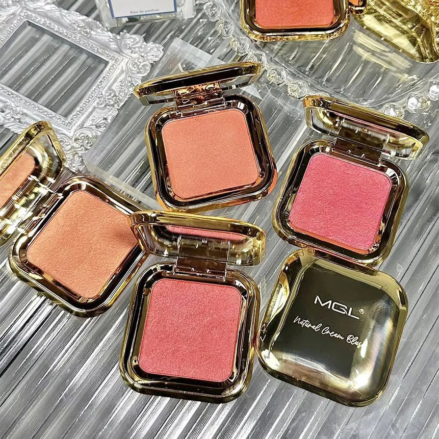 Peach Kiss 3D blush cream rouge Matte pearlescent Blusher Natural and lasting Color rendering Facial contour eyeshadow