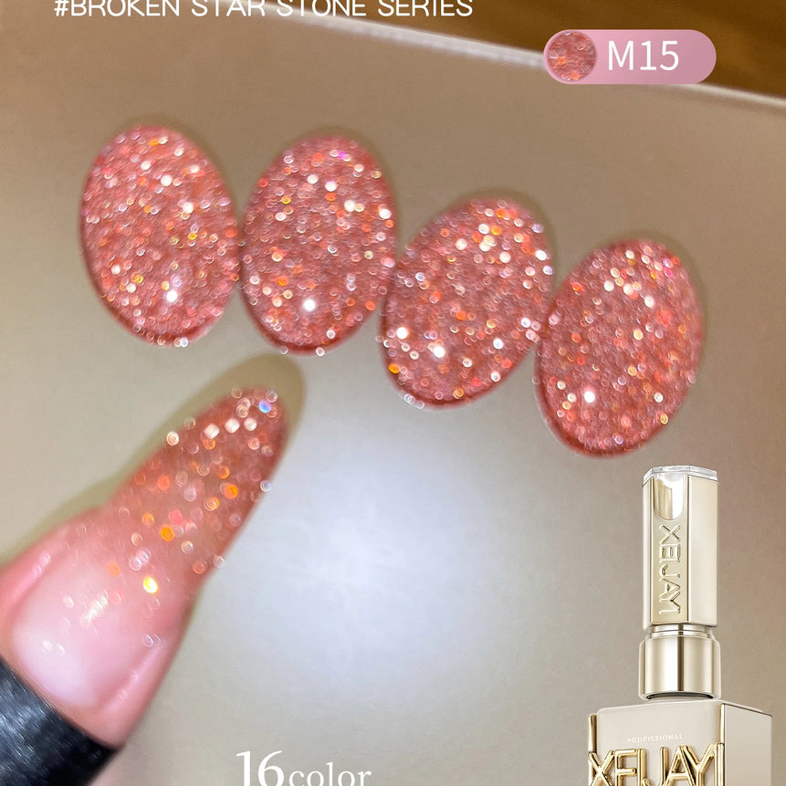 Diamond Glitter Nail Art 16 Colors 15ml Gel Nail Polish Soaking UV LED Nail Gel Salon Female Nail Art Tools Fashion