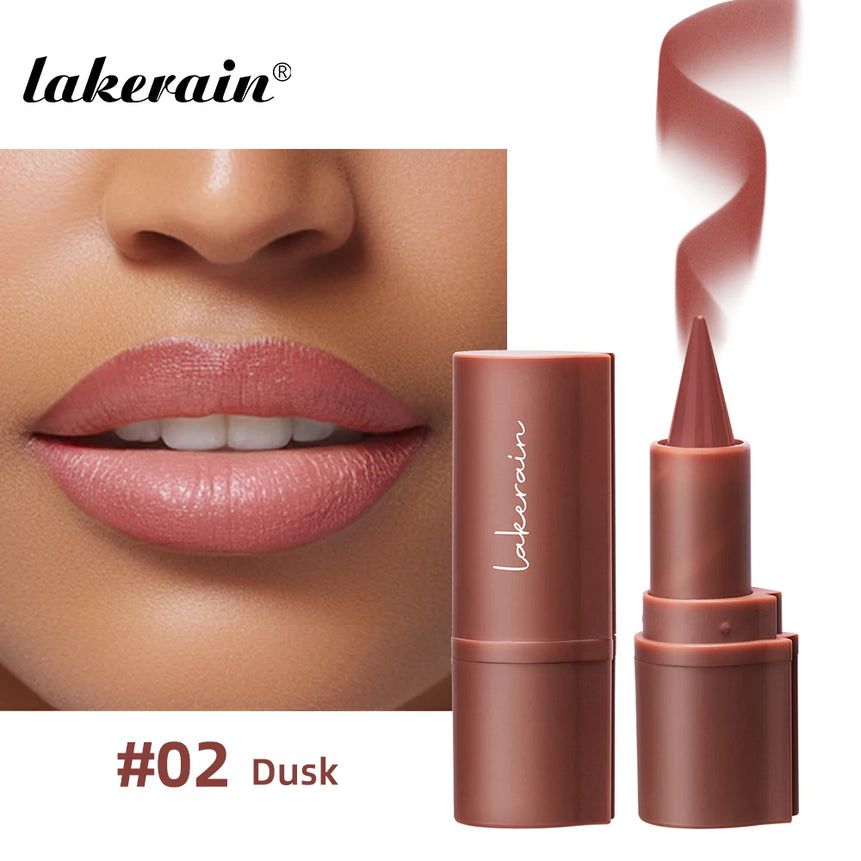 2-in-1 Lipstick Lip Liner Pointed Tip Long-Lasting Moisturizing Color-Payoff Lip Makeup for Everyday Use