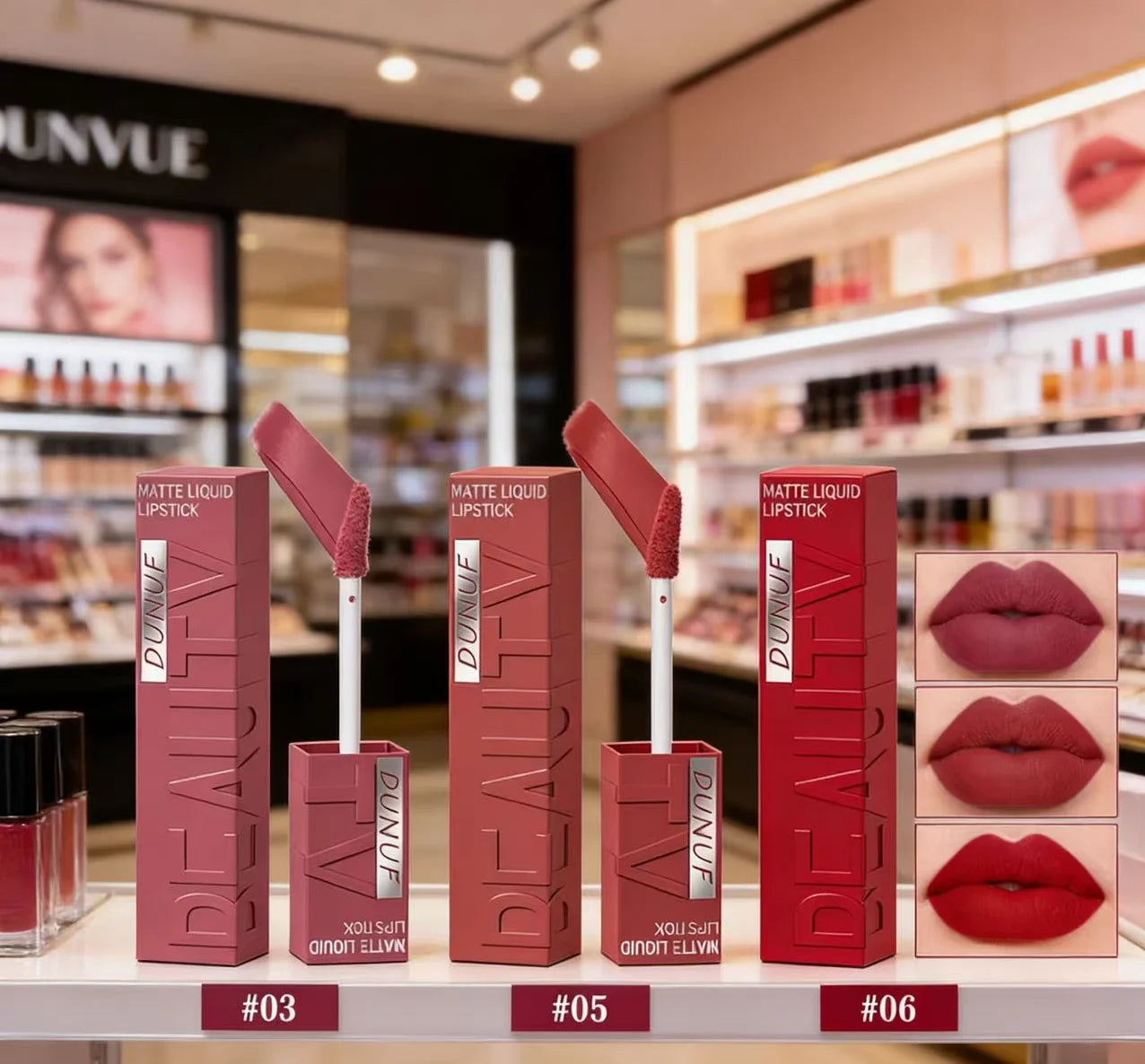 Matte Velvet Lipstick Lip Gloss Waterproof Smooth Long-Lasting Non-sticky Non-transfer Deep Red Nude Y2K Daily&Party Makeup Gift
