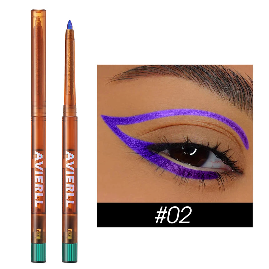 Eyeliner Gel Pencil 1pc, Metallic Color Gradient Eyeliner, Chameleon Glitter Waterproof Eyeliner Pen, 24h Long-Lasting Eyeliner
