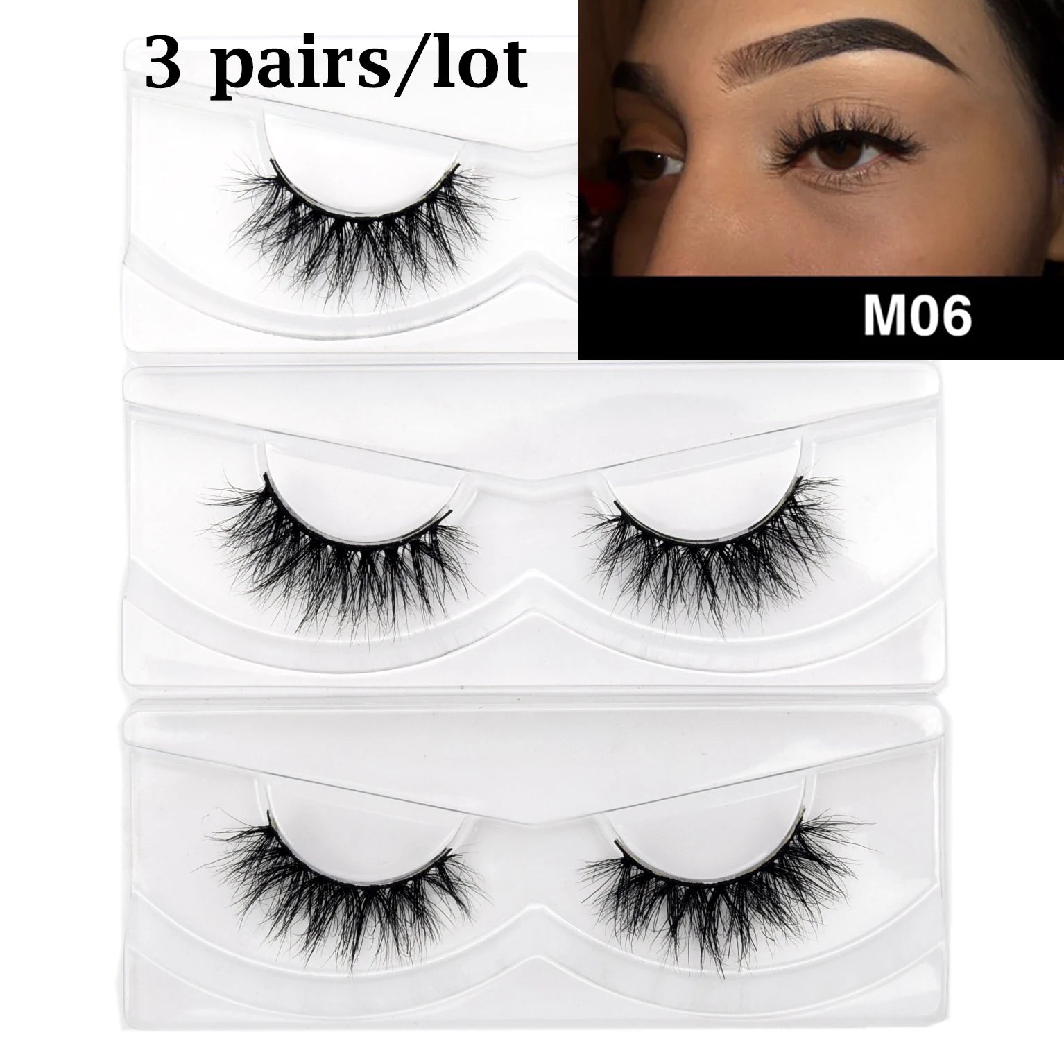 Visofree Eyelashes 3D Mink Lashes Soft Natural Handmade Cruelty Free Mink Eyelashes Lightweight  Full Strip Cilios Posticos D23