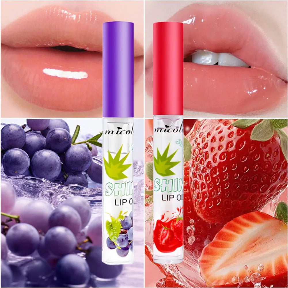 Hydrating Lip Oil Roller Gloss Moisturizing Nourishing Lip Balm Transparent Colorless Fruit Avocado Lip Care ﻿