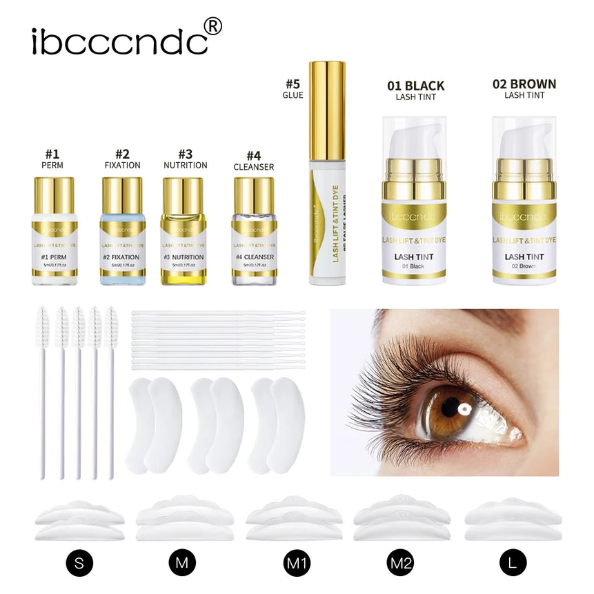 New Lash Lift and Tint Kit Professional Eyelash Lifting Tint Brow Lamination Dye Eye Makeup Tools DIY Curling Eyelash At Home