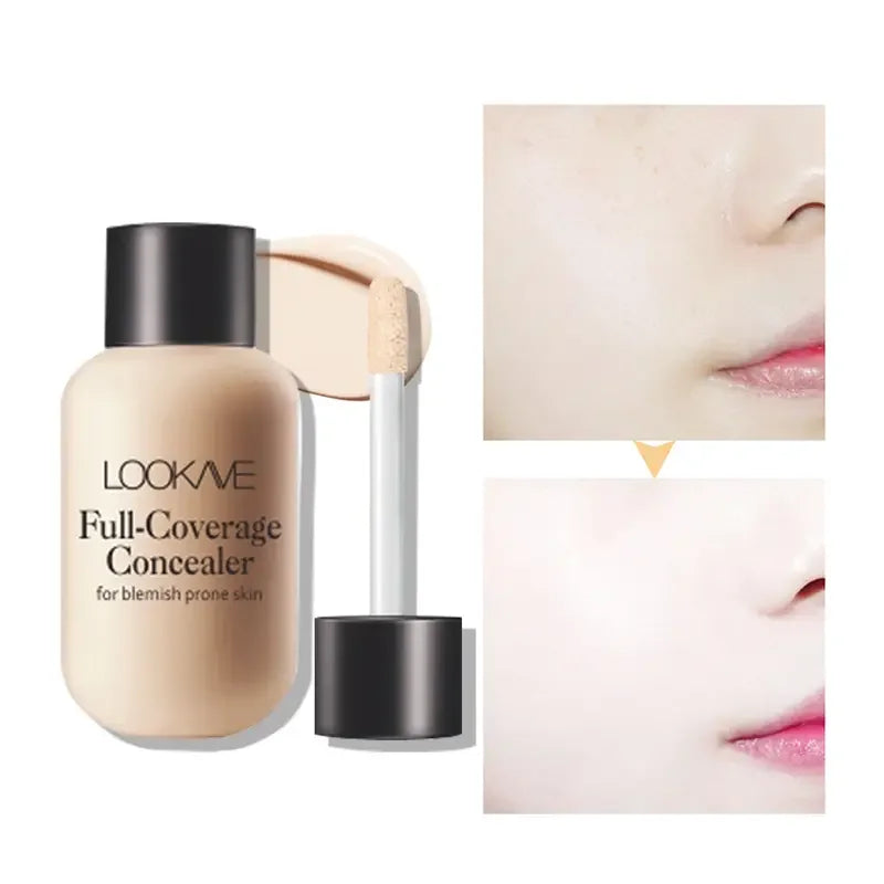 Lightweight and Compact Mini Liquid Concealer-High Coverage for Acne,Ddark Circles and Blemishes,Travel-Friendly FaceMakeup Base