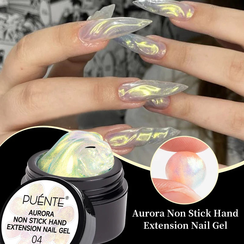 PUENTE 7.5ML Red Flame Reflective Gel Nail Polish Flash Sparkling Red Glitter Nail Gel Soak Off UV Semi-permanent Nail Varnish