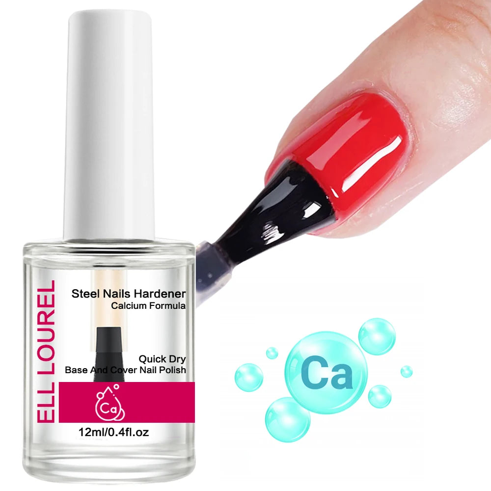ELL LOUREL Original Formula 3 IN 1 Nail Strengthener Vitamin A,E Long Lasting Shine Nail Hardener Keratin Growth Polish Care