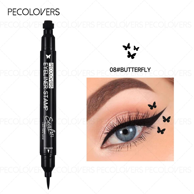 1PC Waterproof Silky Seal Eyeliner - Dual-ended, Quick-drying and Long-lasting Liquid Eyeliner, Perfect for Christmas