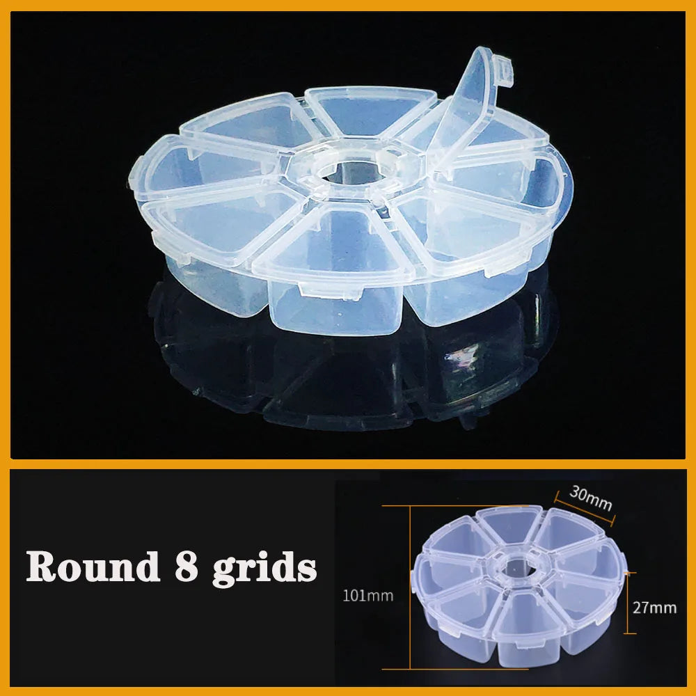 Transparent Plastic box Screw Compartment Box Jewelry Earring Display Case Container Clear Terminal Organizer Tool Storage boxes