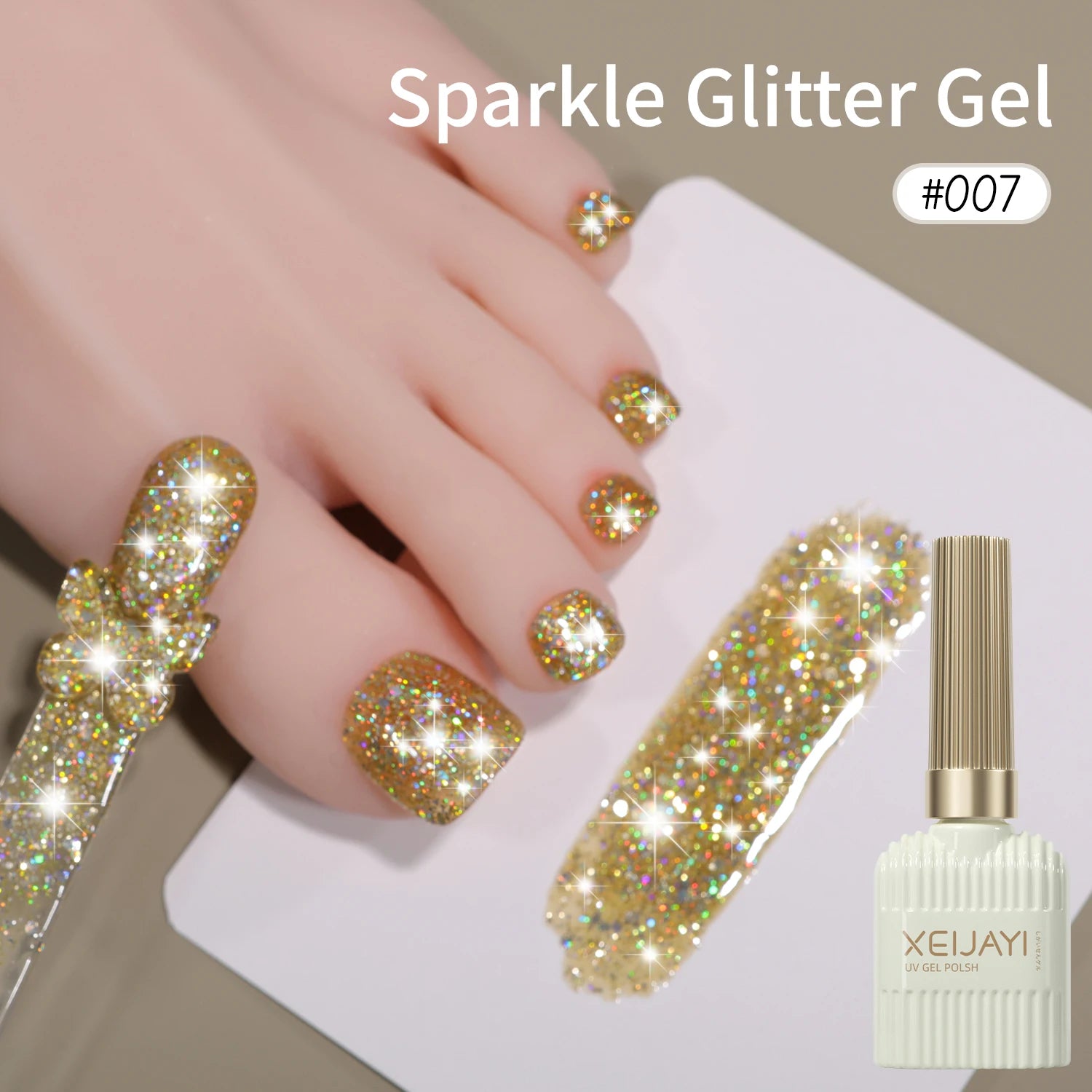 1/ 10pcs 15ML Glitter Silver Color Nail Gel Polish Semi-permanent Varnish Soak Off Nail Art  UV LED Gel Manicure For Summer