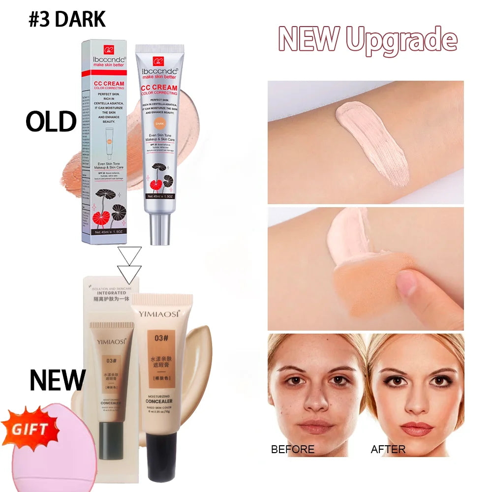 Multi-Purpose Glow Foundation Cream, Lightweight, Waterproof, Long-Lasting, Skin Types